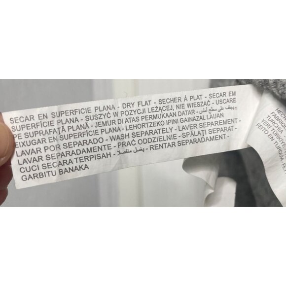 Zara Women's Medium M Med Gray Knit Sweater Long Sleeve Cropped Elastic Waist - Picture 9 of 15